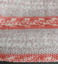 Hand Knitted Baby Blanket Fair Isle Pram Shawl in Salmon Pink, Beige and Cream - Image 5