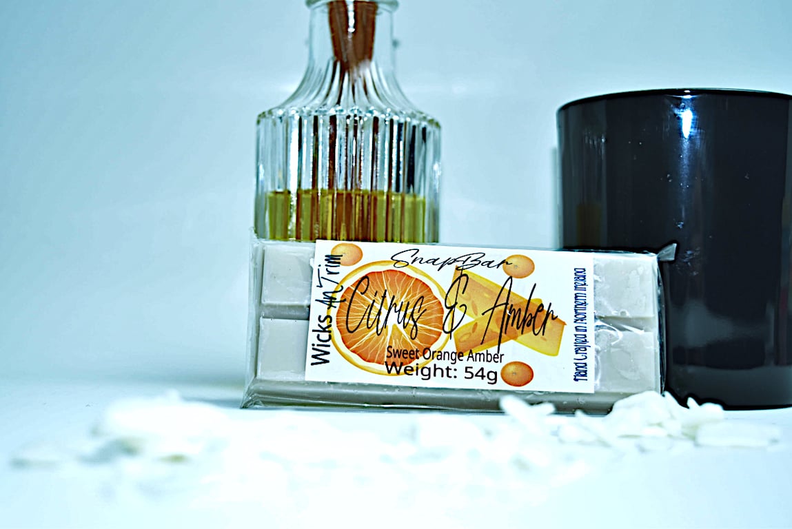 Citrus & Amber Handmade Soy Wax Melts Highly Fragranced SnapBar