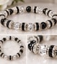 100pcs 6 - 10 mm Black Rhinestone Rondelle Spacer Beads for DIY Jewellery Making - Image 3