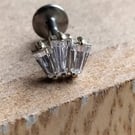 Titanium Baguette Labret Stud