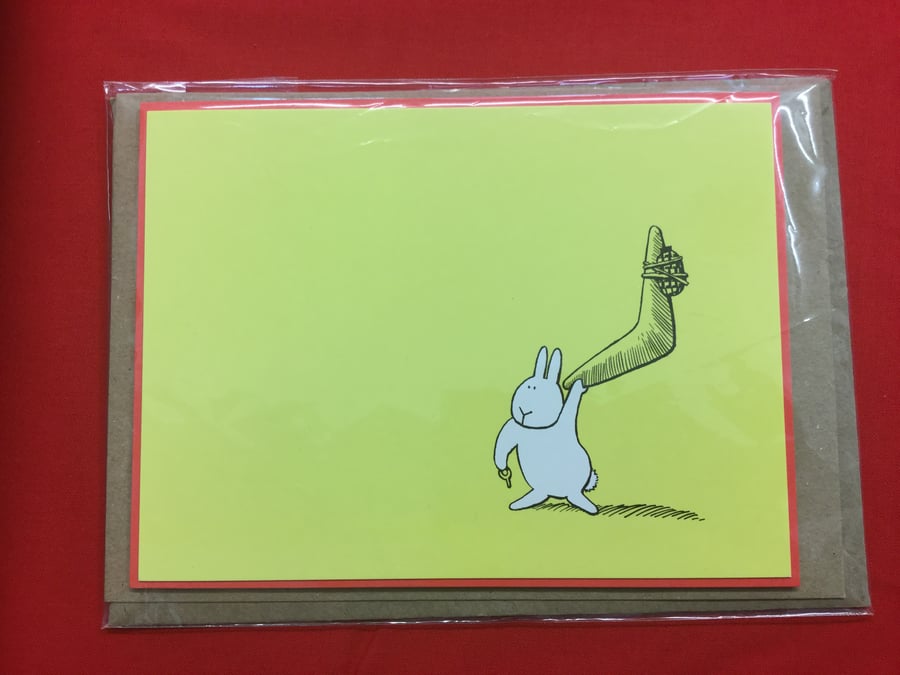 Greeting Card - Bunny and The Returning Grenade