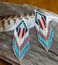Native American Style Skywalker Miyuki Delica Seed Beaded Earrings