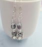 Silver owl charm earrings  - Image 1