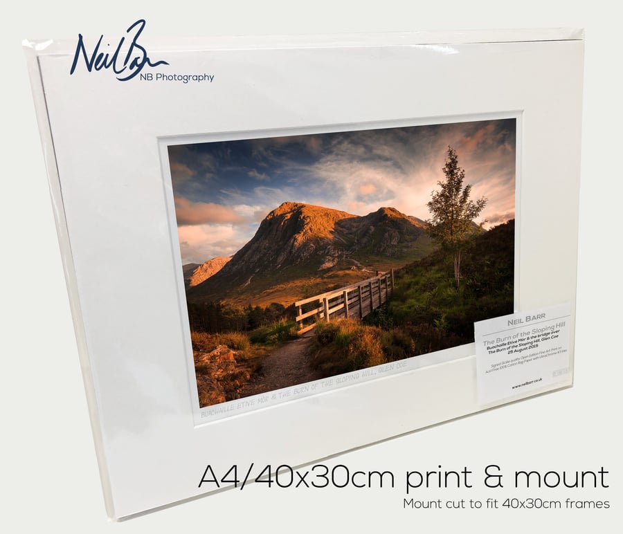 Buachaille Etive Mor from West Highland Way - A4 (40x30cm) Unframed Print