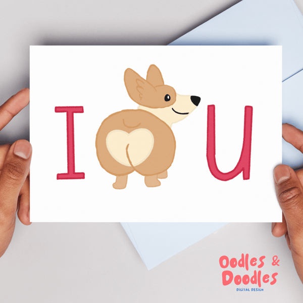 I Heart You Dog Card, Funny Valentines Card, Valentines Day Card, Dog Card, Cute