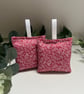 Set of 2 Lavender Sachets: Pink Floral Fabric, New Home, Sleep Pillows