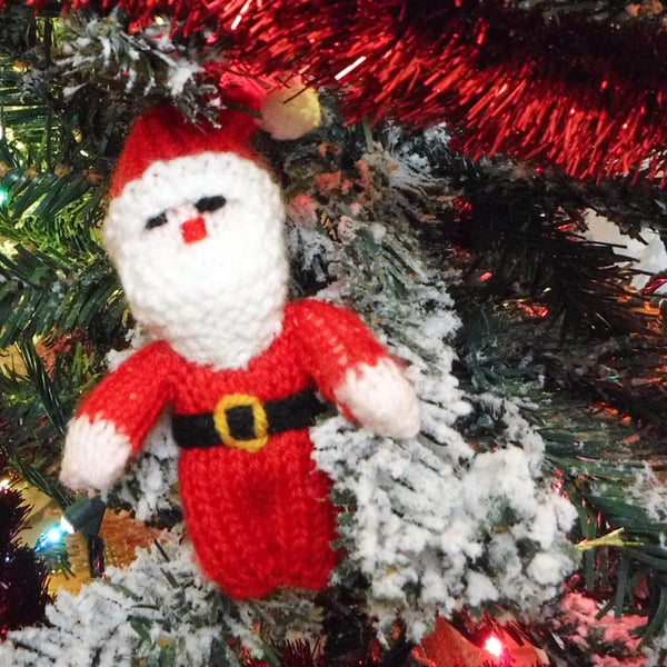 Christmas Mini Santa - Handmade Christmas Decorations 