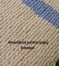 Chunky hand knit baby blanket 