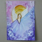hand painted original art angel painting ( ref FA 218 G4 )
