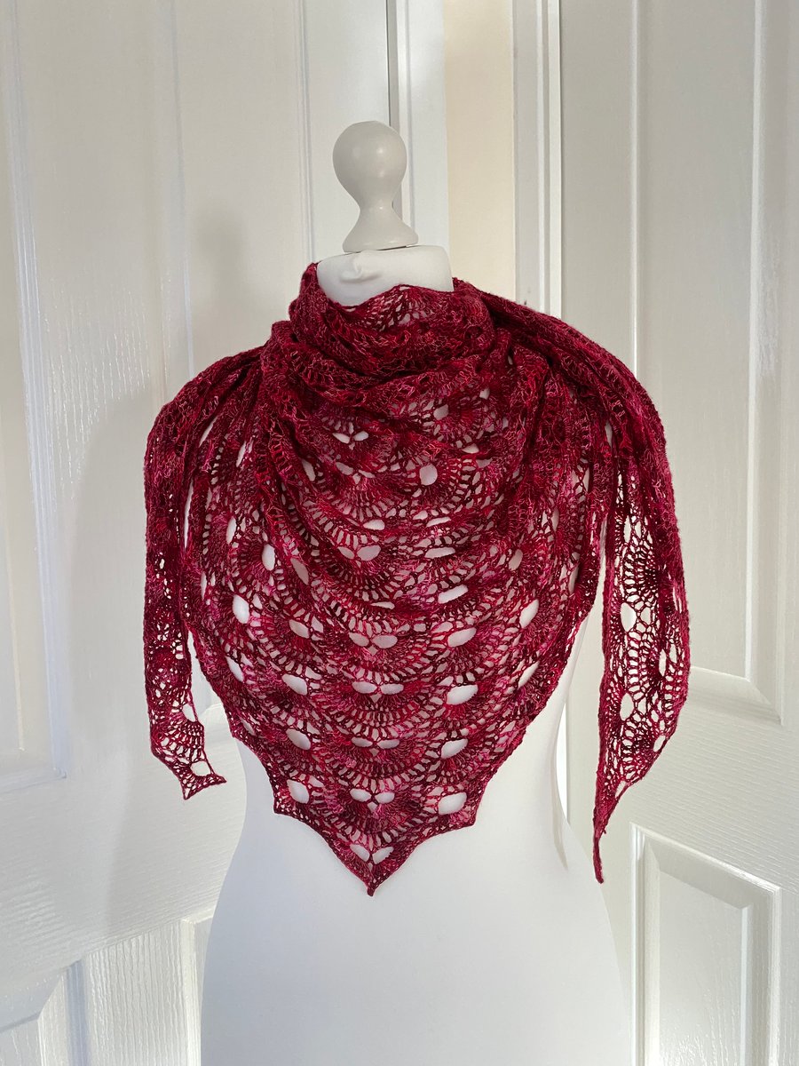 Handmade crochet shawl-wrap 