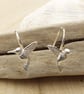 Dainty Hummingbird Sterling Silver Earrings - Image 3