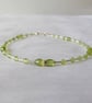Peridot and Sterling Silver Anklet