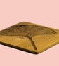 Recycled Gingko patterned Coasters in Bamboo SKU-CG1 to CG4 - Image 1