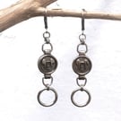 Upcycled Vintage Mickey Mouse watch parts stainless steel earrings