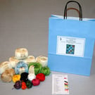 Country Number  Baby Blanket Knitting Kit size 60cm x 75cm