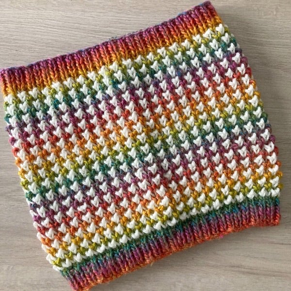 Chunky Hand Knitted Cowl - Neck Warmer - Muffler - Scarf in Colours of Autumn