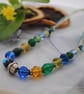 Capri & forest green casual necklace-boho - Image 2