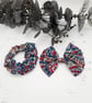 Raspberry pink, teal, clip on bow, scrunchie,  matching set, free UK delivery.   - Image 8