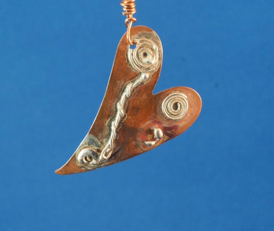 Triple Spiral Heart Pendant Perfectly Imperfect 