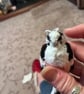 Long tailed tit bird tree decoration hand knit  - Image 9