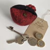 Small felted Pod Purse: Red