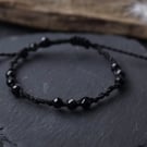 Macrame black tourmaline protection bracelet
