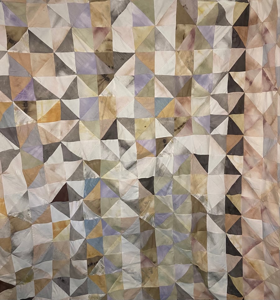 A botanically dyed quilt
