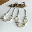 Seaglass & Pearl Necklace 