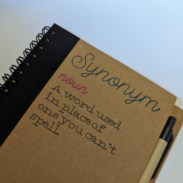 Synonym Definition Notebook Folksy
