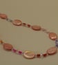 Oval shell and crystal necklace - Image 5
