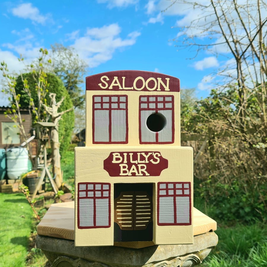 Saloon Bar Handmade Bird Box