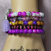 Shades of Spirit beaded Purple Cuff Bracelet