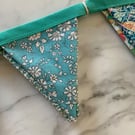 Bunting small flags Liberty Tana Lawn Cotton 2.8 metres 25 flags excluding ties