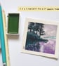 Miniature landscape painting - Evening reflections artwork - Image 9