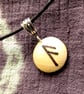 Personalised Wooden Pyrography  Rune Pendant - Image 3
