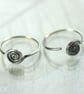 Silver Sleeper Hoops with Spiral Detail - Image 9