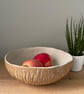 Handmade ceramic carved bowl - Image 9