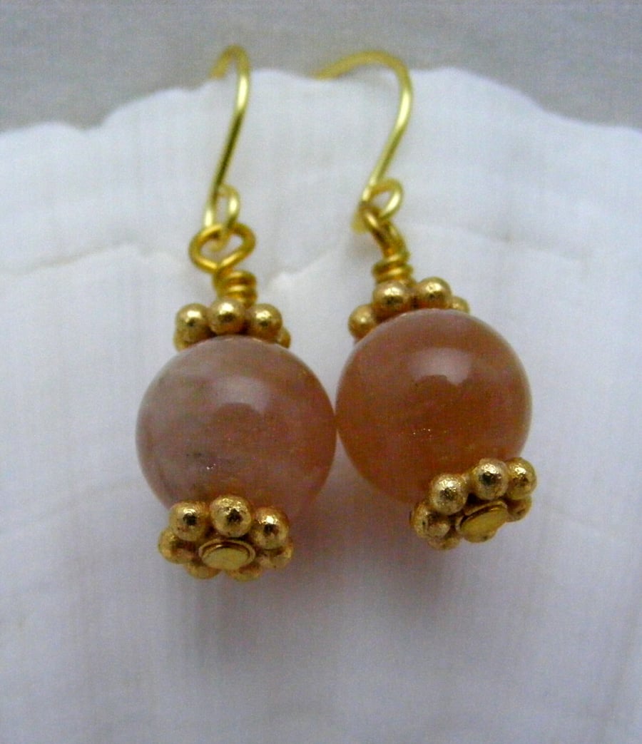 Sunstone Dangle Earrings