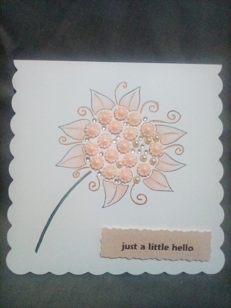 A beautiful unique floral handmade card