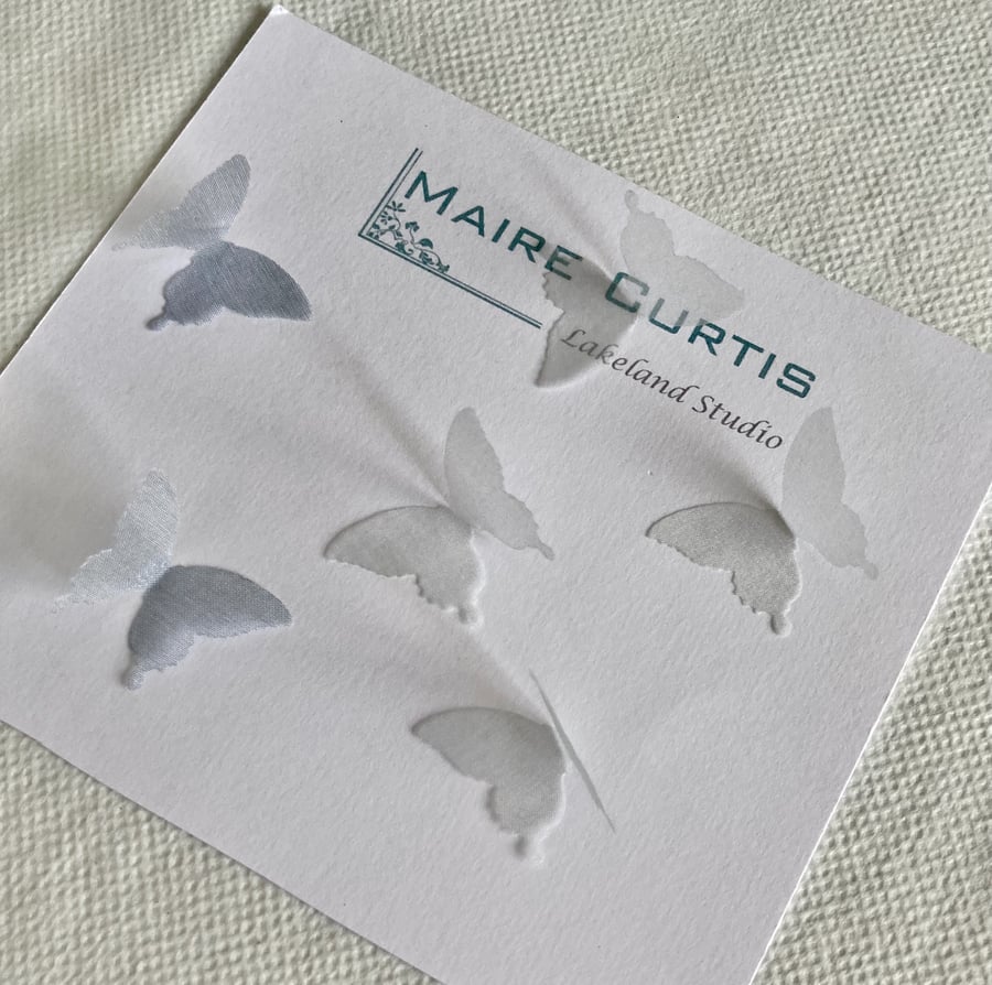 Mini Silk Organza Butterflies in Shades of Blue