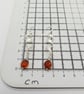 Sterling Silver Spiral Earrings With Amber Bead Drops  - Image 8