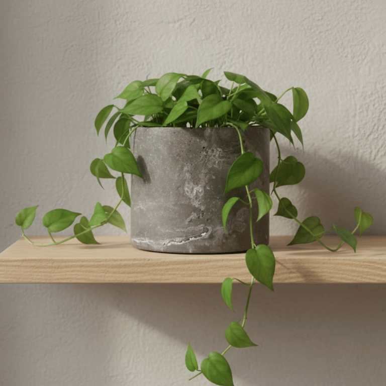 Large Round Dark Grey Marble Effect Plant Pot (lpp35)