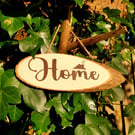 Home pyrography wood sign