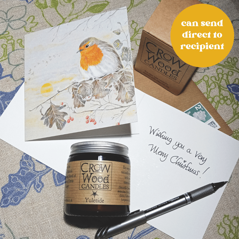 Personalised Card & Candle, Gift Wrapped & Sent direct