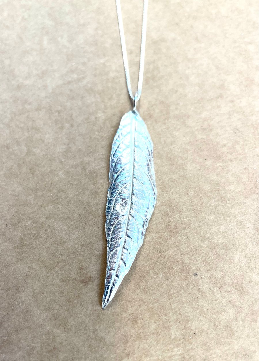 Fine silver buddleia pendant