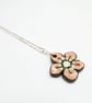 Cherry Blossom Pendant Necklace in pink, sakura - Image 2