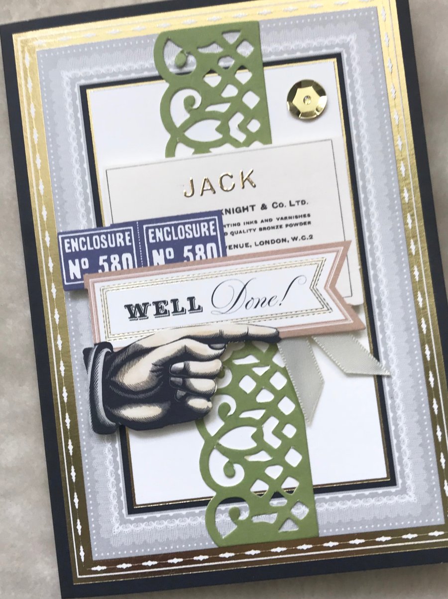 Personalised Luxury Handmade 3D Well Done Card