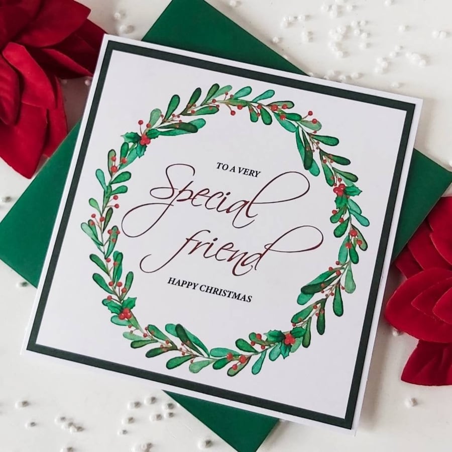 Christmas card for special friend