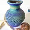 Ceramic Vase in Blue and Turquoise 