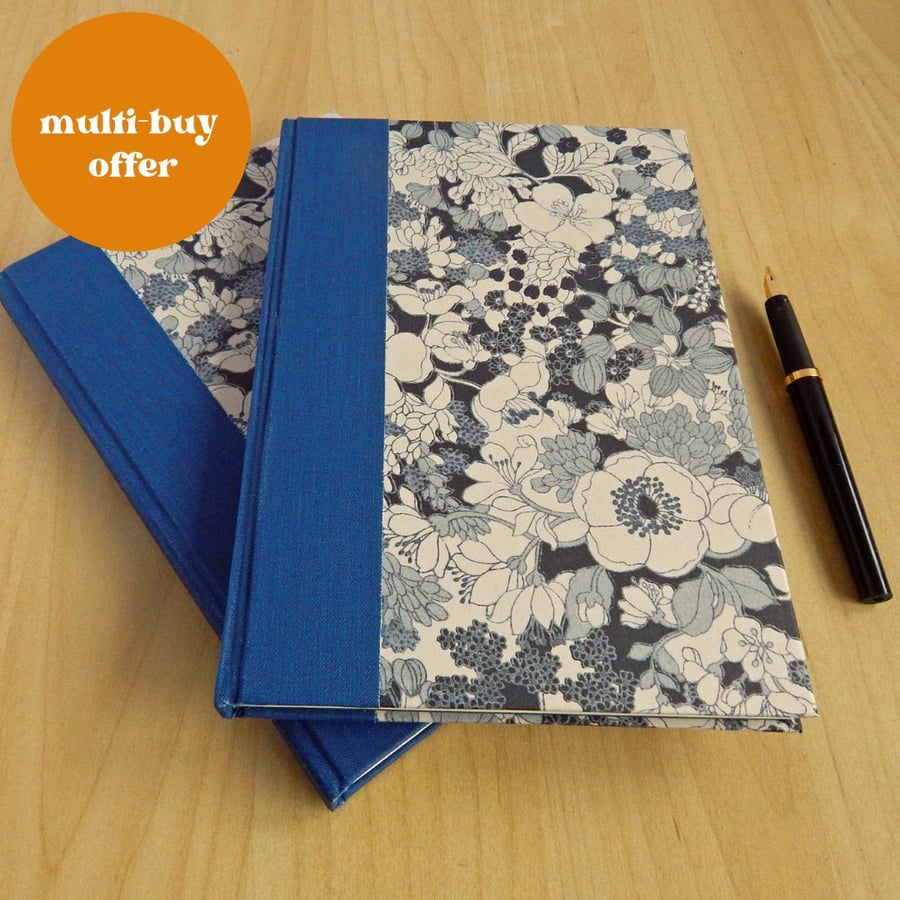 Address Book & Journal Blue Floral Gift Set. Gifts for her. Stationery Gift Set.